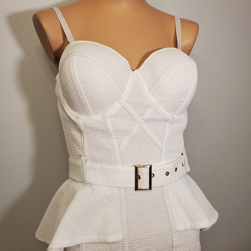 NWOT Entry White Sexy Mini Dress Size Large - Picture 3 of 4